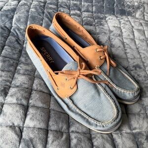 Sperry Men's Boat Shoes in Blue and Tan
